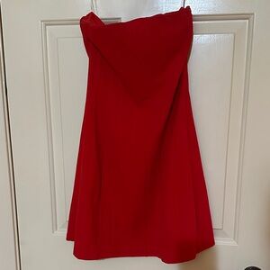Lulu's Strapless Red Dress